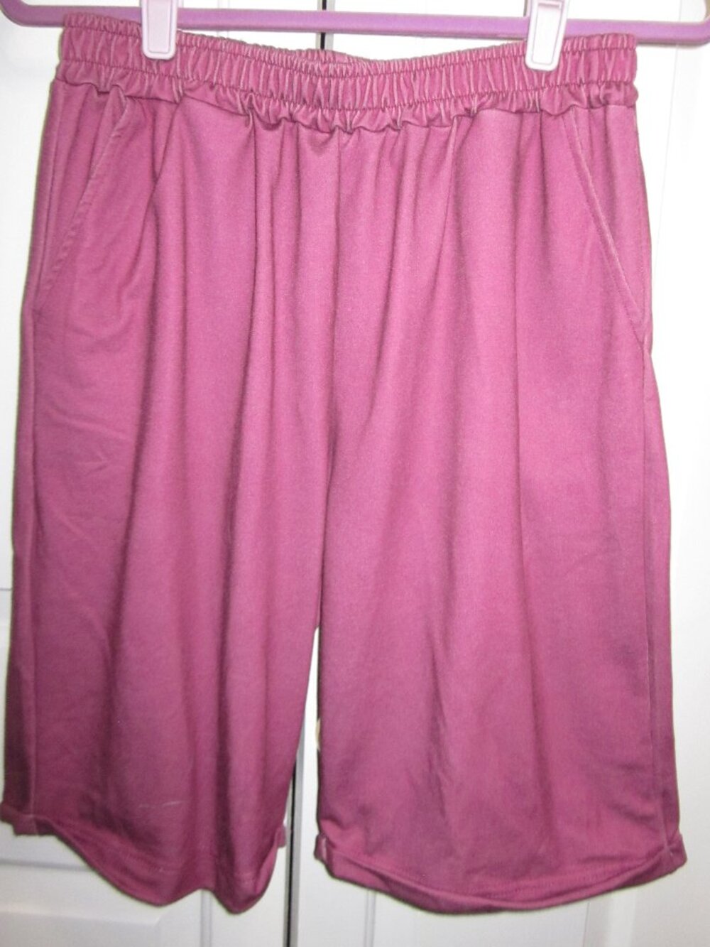 Pixie Lady Knit Bermuda Shorts Wine Sz L